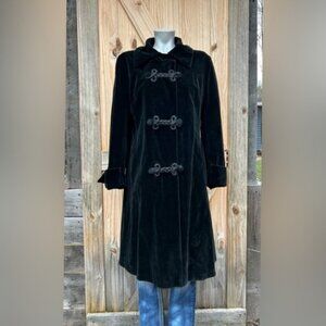 Vintage Womens Surrey Classic Long Black Victorian Coat~M~
